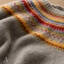 Women's Boho Retro Striped Yoke Long-Sleeve Sweater