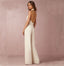 Women's Bridal Shower Halter V-Neck Jumpsuit