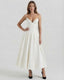 Women's Bridal Shower Strapless Corset Maxi Dress