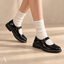 Women's Brogue with Buckle Strap and Chunky Sole Mary Jane Shoes