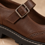 Women's Brogue with Buckle Strap and Chunky Sole Mary Jane Shoes