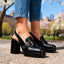 Women's Buckle Platform Slingback Loafer Heels