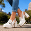 Women's Buckle Platform Slingback Loafer Heels