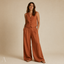 Women's Button-Front Vest and Pleated Wide-Leg Trousers Two-Piece Set