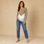 Women's Casual Chevron Contrast Round-Neck Long-Sleeve Pullover Sweater