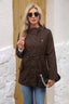 Women's Casual Hooded Drawstring Jacket