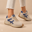 Women's Casual Lace-Up Low-Top with Chunky Tread Sole Sneakers