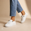 Women's Casual Round-Toe Lace-Up Low-Top Platform Sneakers