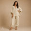Women's Casual V-Neck Oversized Top Jogger Pants Two Piece Set