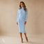 Women's Chevron Turtleneck Sweater and Fitted Midi Skirt Two-Piece Set