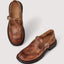 Women's Classic Brogue Wingtip Buckle-Strap Mary Jane Flat Shoes
