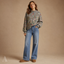 Women's Classic Floral Embroidered Turtleneck Pullover Sweater