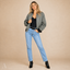 Women's Classic Full-Zip Ribbed-Cuff Relaxed Bomber Jacket