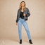 Women's Classic Full-Zip Ribbed-Cuff Relaxed Bomber Jacket