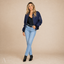 Women's Classic Full-Zip Ribbed-Cuff Relaxed Bomber Jacket