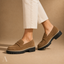 Women's Classic Penny Loafers with Chunky Lug Sole and Low Block Heel