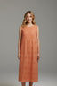 Women's Classic Round Neck Sleeveless Midi Dress