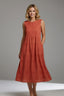 Women's Classic Round Neck Sleeveless Midi Dress