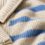 Women's Classic Striped Polo-Collar V-Neck Long-Sleeve Pullover Sweater