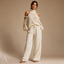 Women's Cold-Shoulder High-Neck Sweater & Wide-Leg Trouser Set