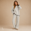 Women's Contrast Trim Sweater and Wide-Leg Trousers Two-Piece Set