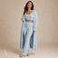 Women's Cropped Tank Top Cardigan and High-Waist Trouser Three-Piece Set