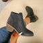 Women's Cutout with Side Zip and Low Block Heel Ankle Boots