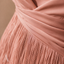 Women's Deep V-Neck 3/4-Sleeve Tiered-Fringe Fitted Midi Dress