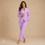 Women's Double-Breasted Notch-Lapel Blazer Slim Ankle-Trouser Set