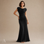Women's Draped-Neck Ruched Flattering-Fit Flowy Maxi Dress