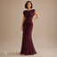 Women's Draped-Neck Ruched Flattering-Fit Flowy Maxi Dress