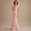 Women's Draped-Neck Ruched Flattering-Fit Flowy Maxi Dress