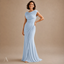 Women's Draped-Neck Ruched Flattering-Fit Flowy Maxi Dress