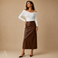 Women's Draped Off Shoulder Wrap Long Sleeve Slim Fit Blouse