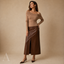 Women's Draped Off Shoulder Wrap Long Sleeve Slim Fit Blouse