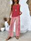 Women's Elegant Layered Wide Leg Two Piece Summer Set