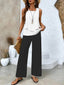 Women's Elegant Layered Wide Leg Two Piece Summer Set