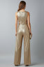 Women's Elegant Sequin Belted Wide Leg Jumpsuit