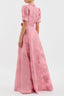 Women's Elegant Short Puff Sleeves Wedding Guest Maxi Dress