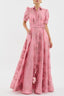 Women's Elegant Short Puff Sleeves Wedding Guest Maxi Dress