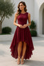 Women's Elegant Wedding Guest High Low Midi Dress