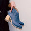 Women's Embroidered Studded-Toe Block-Heel Western Ankle Boots