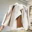 Women's Classic Faux Shearling Fleece Lined Lapel Jacket