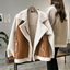 Women's Classic Faux Shearling Fleece Lined Lapel Jacket