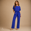 Women's High-Waist Belted Wide-Leg Relaxed-Fit Jumpsuit