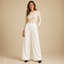 Women's High-Waist Front Pleat Wide-Leg Full-Length Trousers