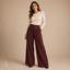 Women's High-Waist Front Pleat Wide-Leg Full-Length Trousers