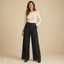 Women's High-Waist Front Pleat Wide-Leg Full-Length Trousers