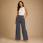 Women's High-Waist Wide-Leg with Pockets Relaxed Full-Length Trousers