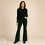 Women's High-Waist with Slim Fit Through Thigh Flared Trousers